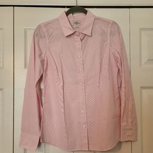 Long Sleeve Pink Pinstriped Shirt By J. Crew Haberdashery